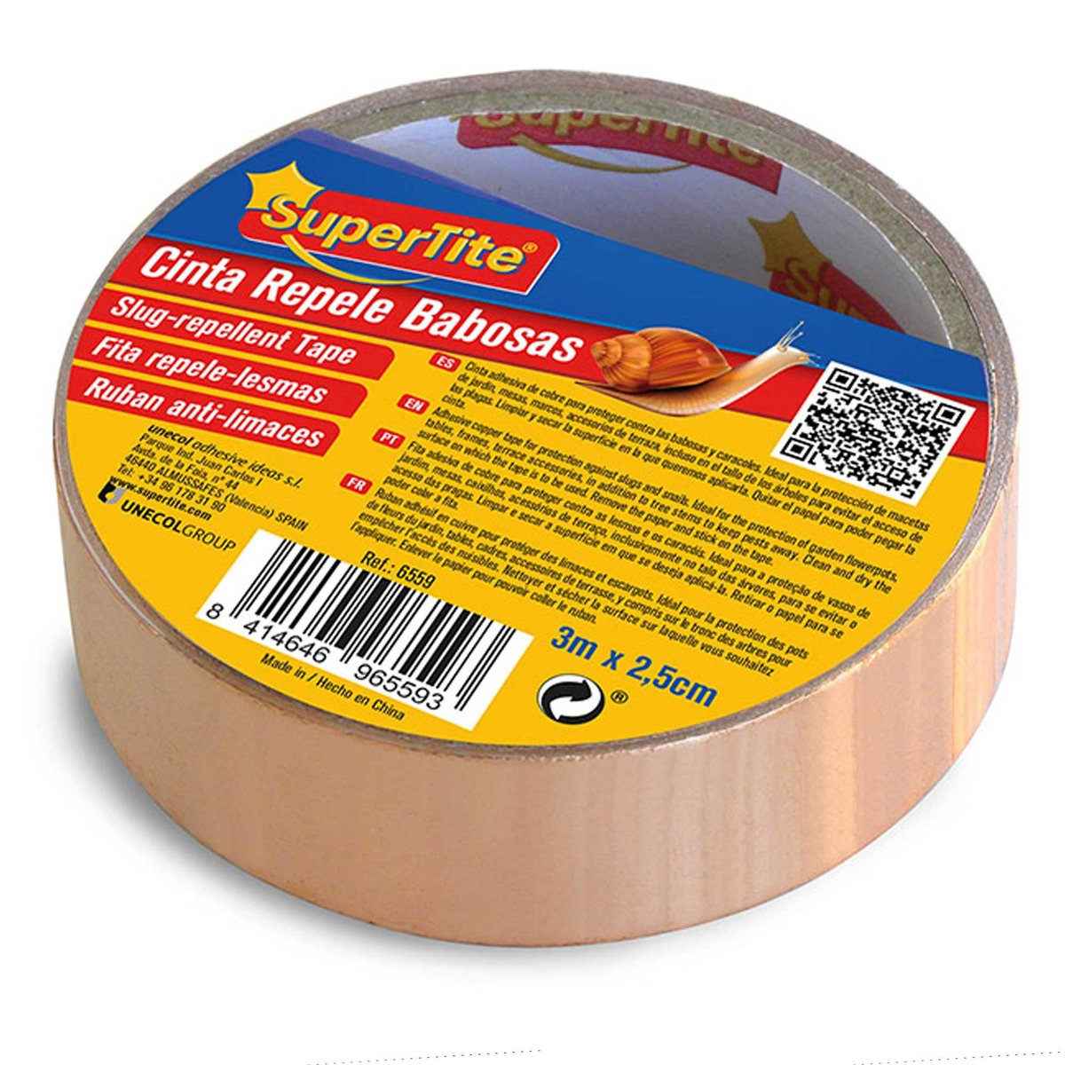 SUPERTITE Ruban Anti-Limaces Supertite 2,5 cm x 3 m