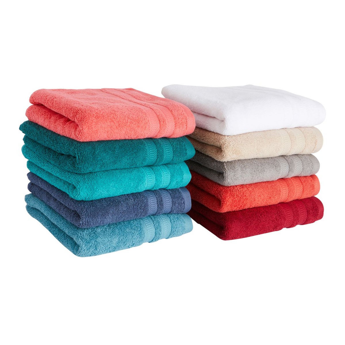 ACTUEL Lot de 2 gants de toilette uni en coton 450 g/m²