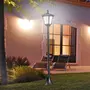 HOMCOM Outsunny Luminaire extérieur solaire lampadaire lanterne classique LED 40 Lm dim. 18L x 18l x 160H cm noir