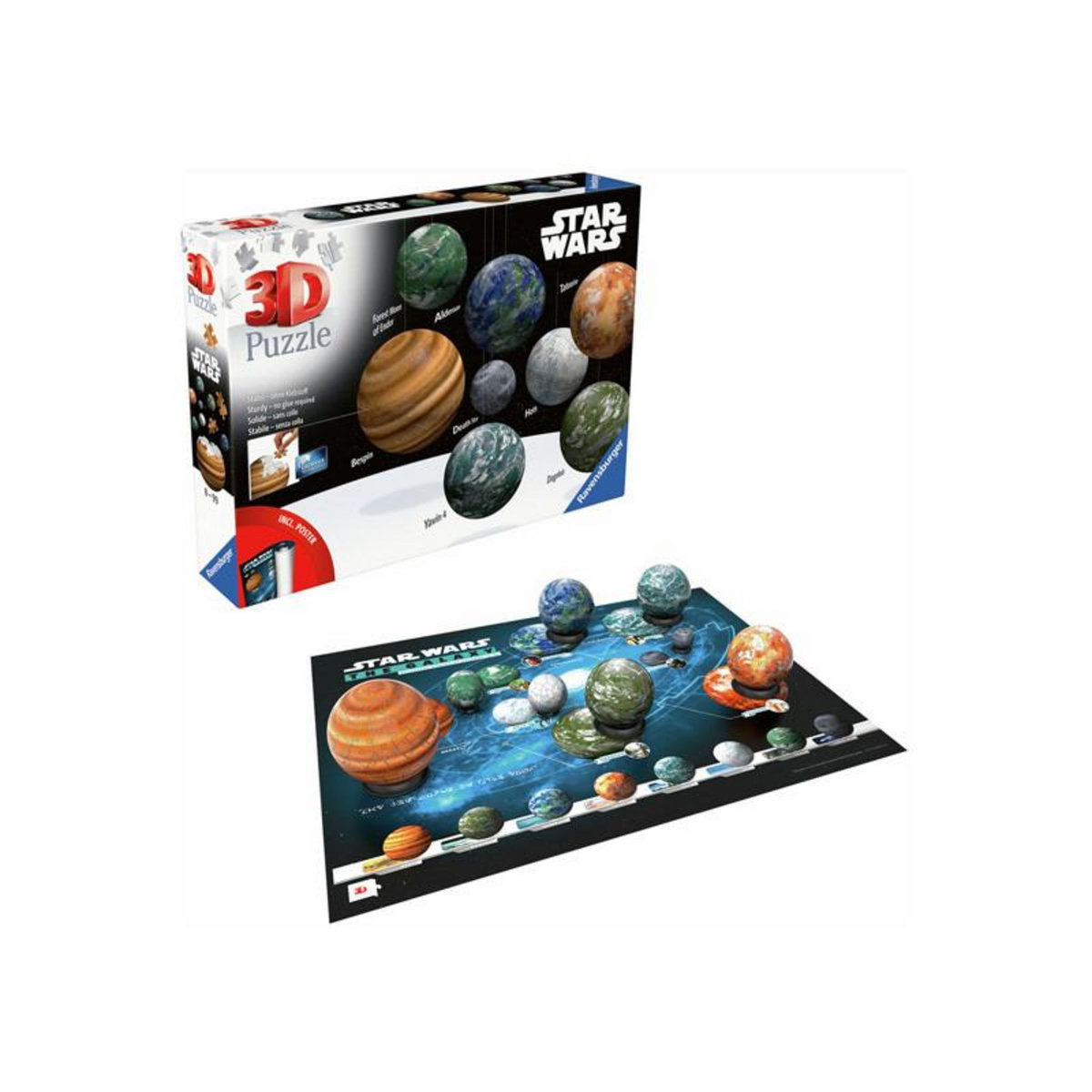 RAVENSBURGER Ravensburger - 3D Puzzle Star Wars Planet Of The Galaxy, 531st. 115778