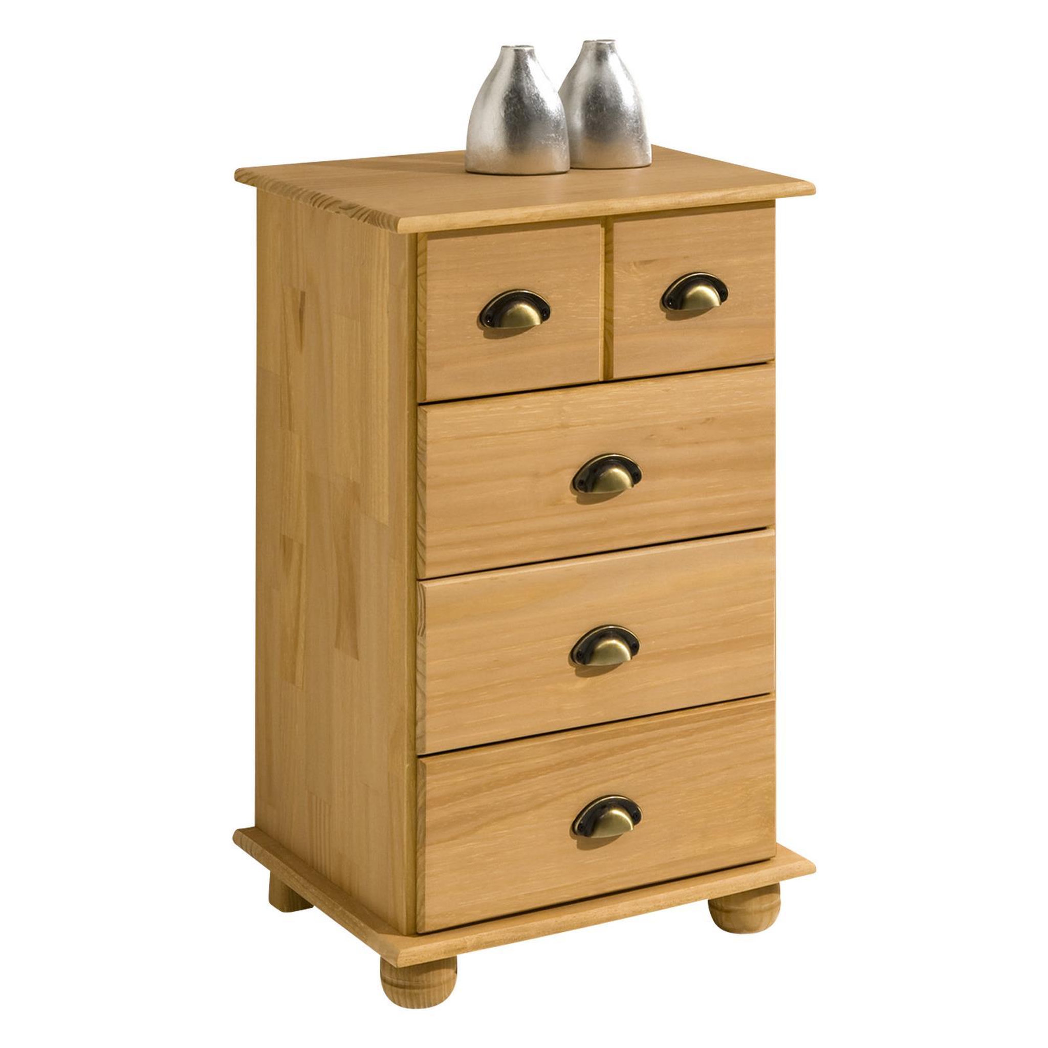 Voir la diapositive 1 : IDIMEX Commode apothicaire COLMAR en pin massif, 4 tiroirs