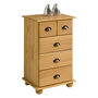 Voir la diapositive 1 : IDIMEX Commode apothicaire COLMAR en pin massif, 4 tiroirs