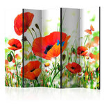 Paris Prix Paravent 5 Volets  Country Poppies  172x225cm