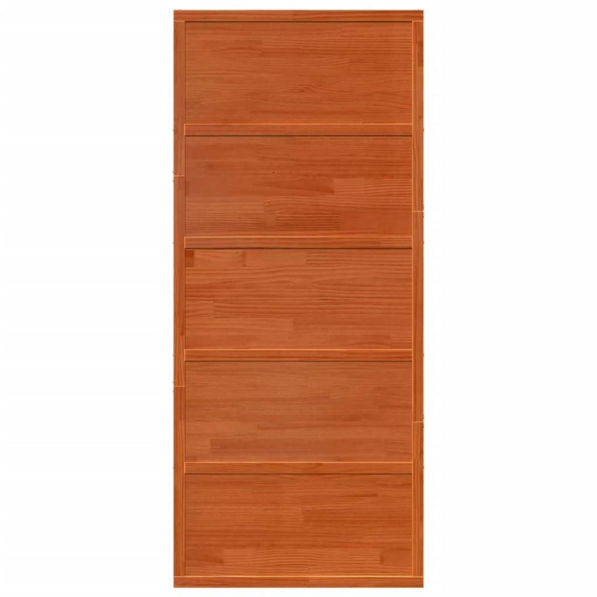 VIDAXL Porte de grange marron cire 90x208 cm bois massif de pin
