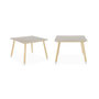 Voir la diapositive 5 : SWEEEK Table enfant + 2 chaises. pieds en pin. couleur blanc et bois