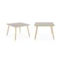 Voir la diapositive 5 : SWEEEK Table enfant + 2 chaises. pieds en pin. couleur blanc et bois