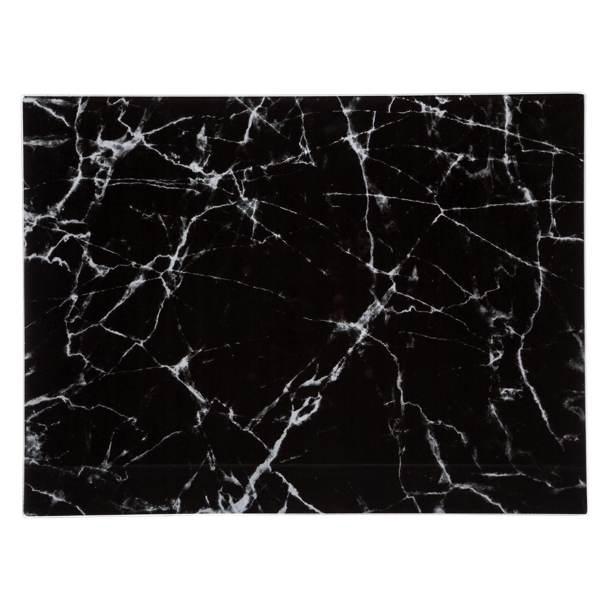 FIVE Planche à découper en verre  marbre  40cm noir