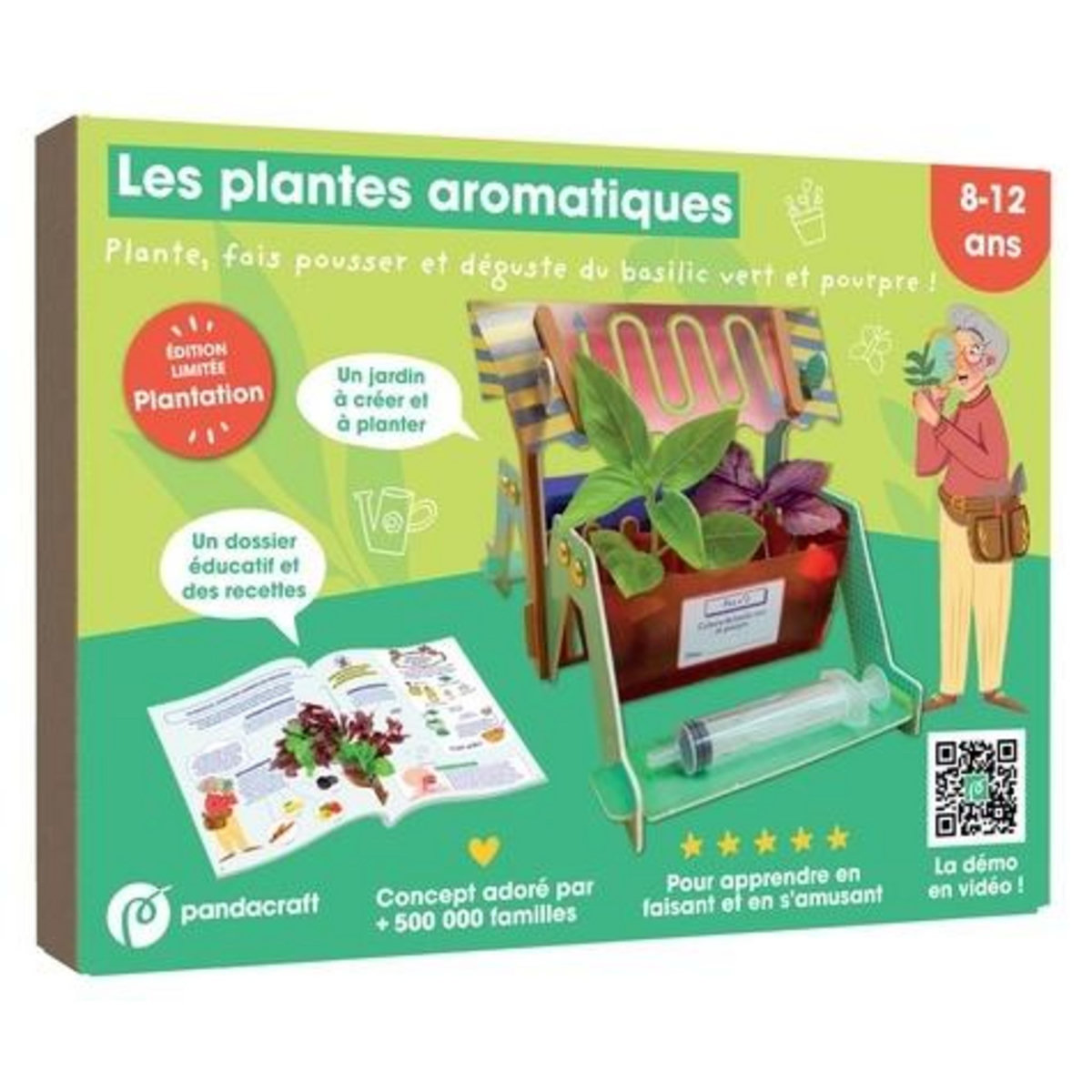 LES PLANTES AROMATIQUES. PLANTE, FAIS POUSSER ET DEGUSTE DU BASILIC VERT ET POURPRE, EDITION LIMITEE, Pandacraft