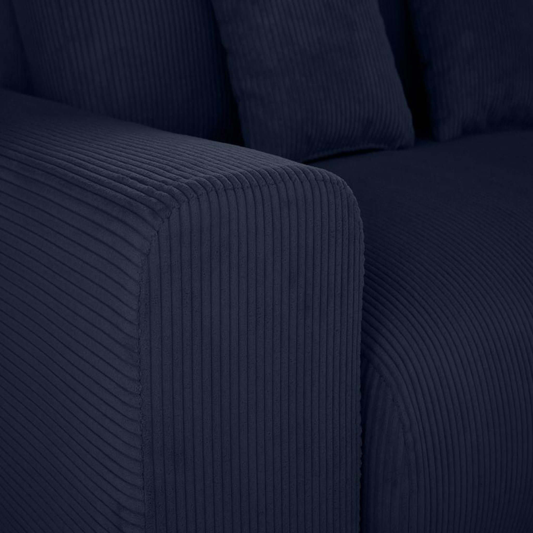 Voir la diapositive 5 : BEST MOBILIER Garance - module d'assise 2 places avec accoudoir gauche - en velours côtelé