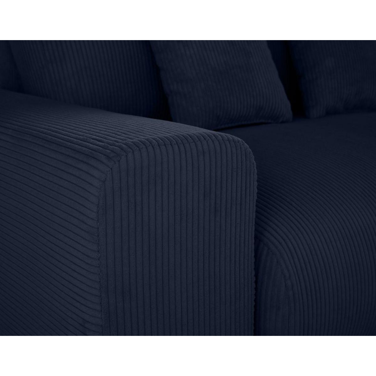 LISA DESIGN Garance - module d'assise 2 places avec accoudoir gauche - en velours côtelé