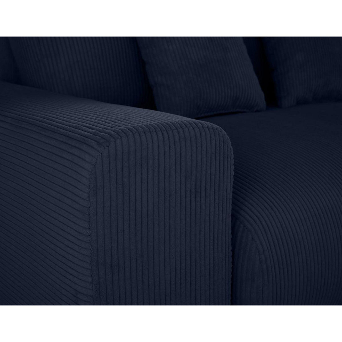 LISA DESIGN Garance - module d'assise 2 places avec accoudoir gauche - en velours côtelé