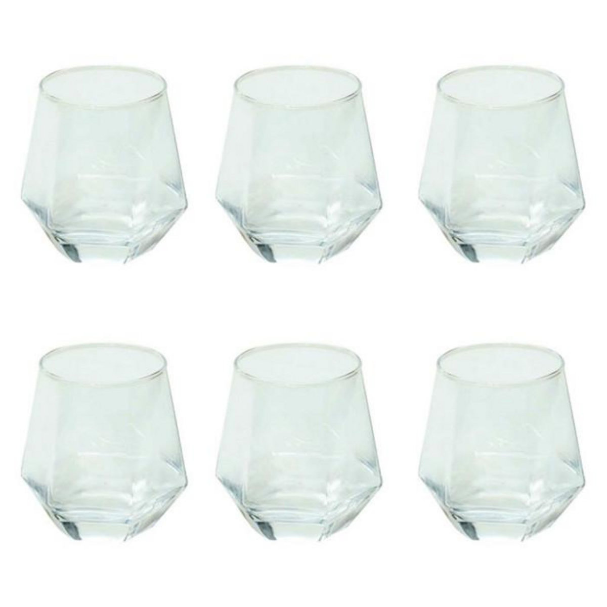 Paris Prix Lot de 6 Verres à Eau  Diamant  30cl Transparent