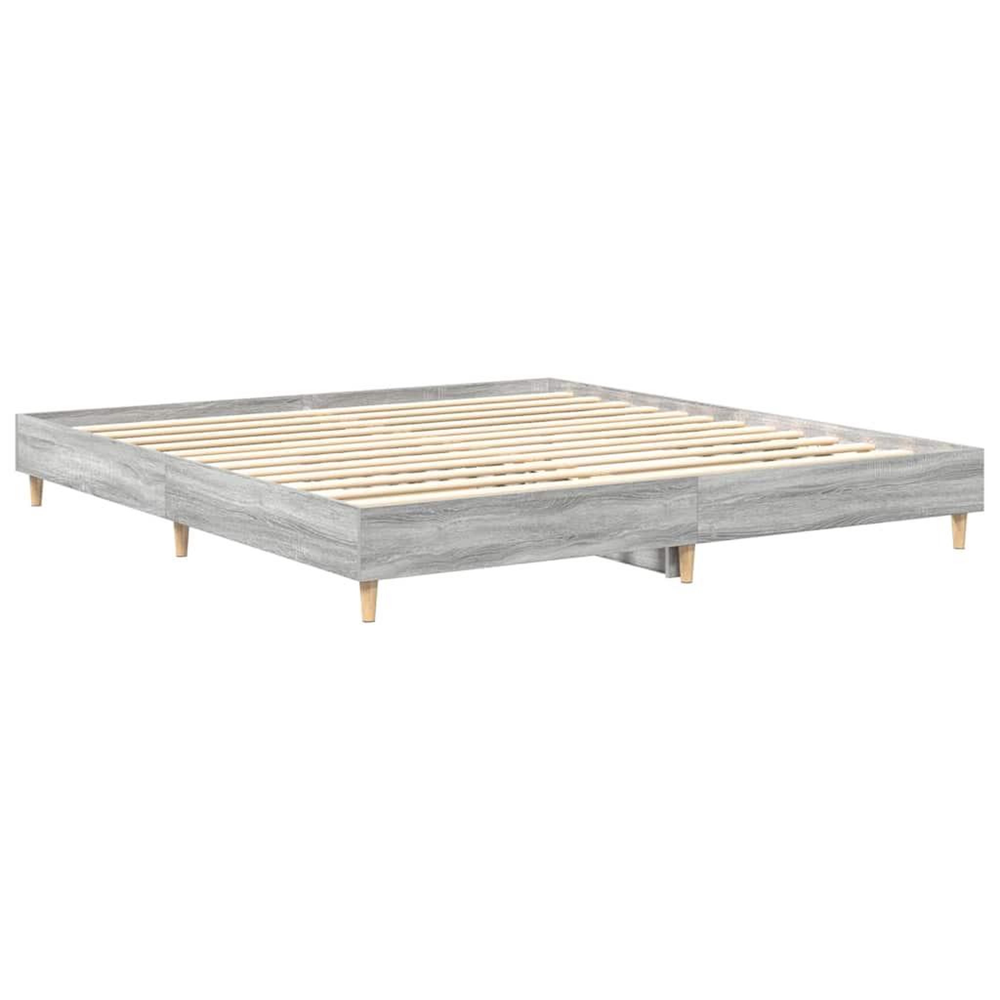 Voir la diapositive 4 : VIDAXL Cadre de lit sans matelas sonoma gris 180x200 cm