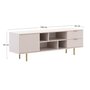 Voir la diapositive 5 : BEST MOBILIER Monica - meuble tv - beige - 4 niches et 2 portes - 150 cm