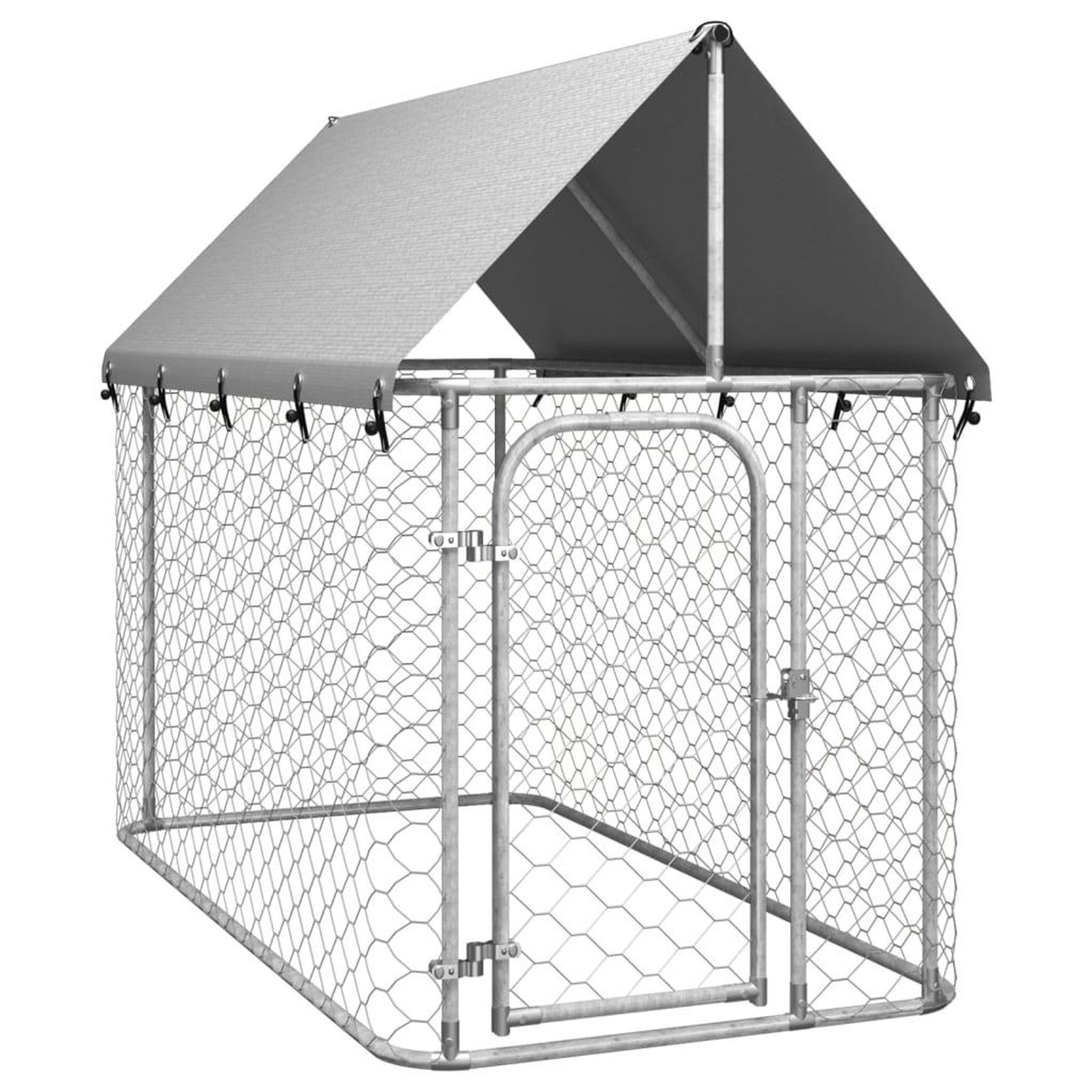 Voir la diapositive 1 : VIDAXL Chenil exterieur avec toit 200x100x150 cm