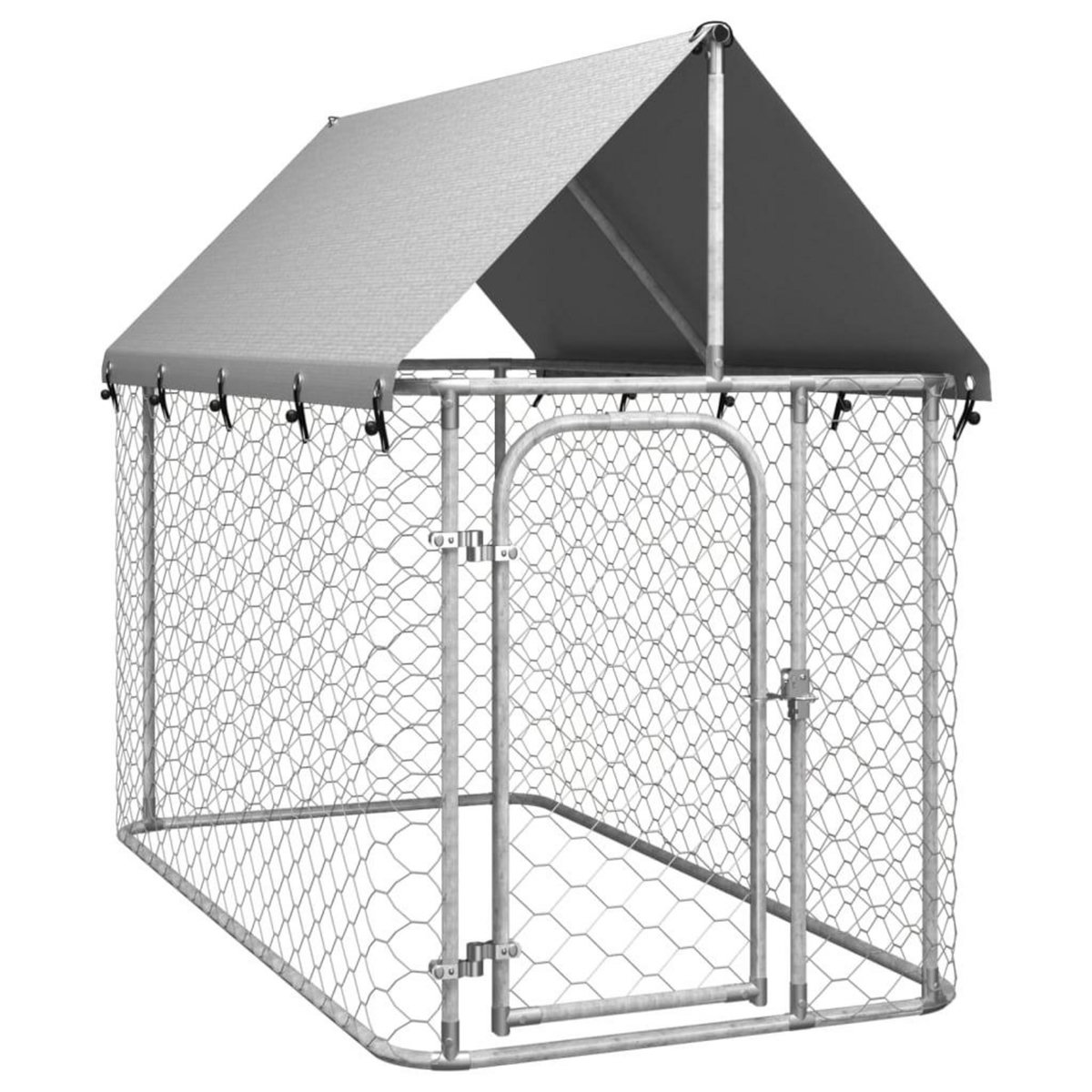 VIDAXL Chenil exterieur avec toit 200x100x150 cm