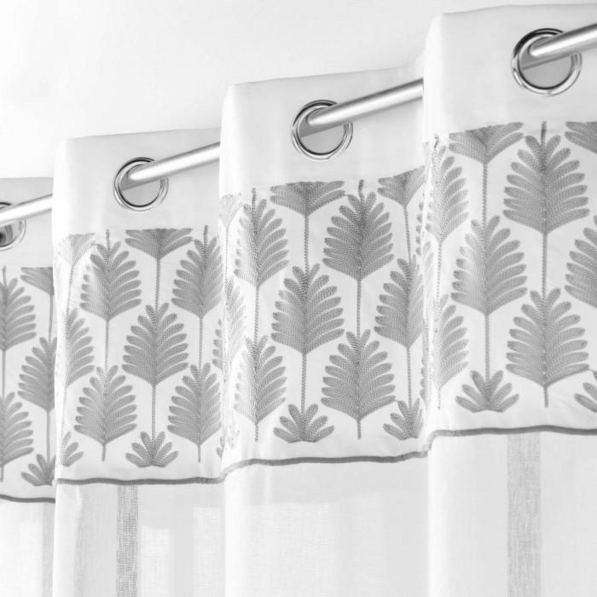 Paris Prix Rideau Voilage à Œillets  Kasita  140x240cm Blanc