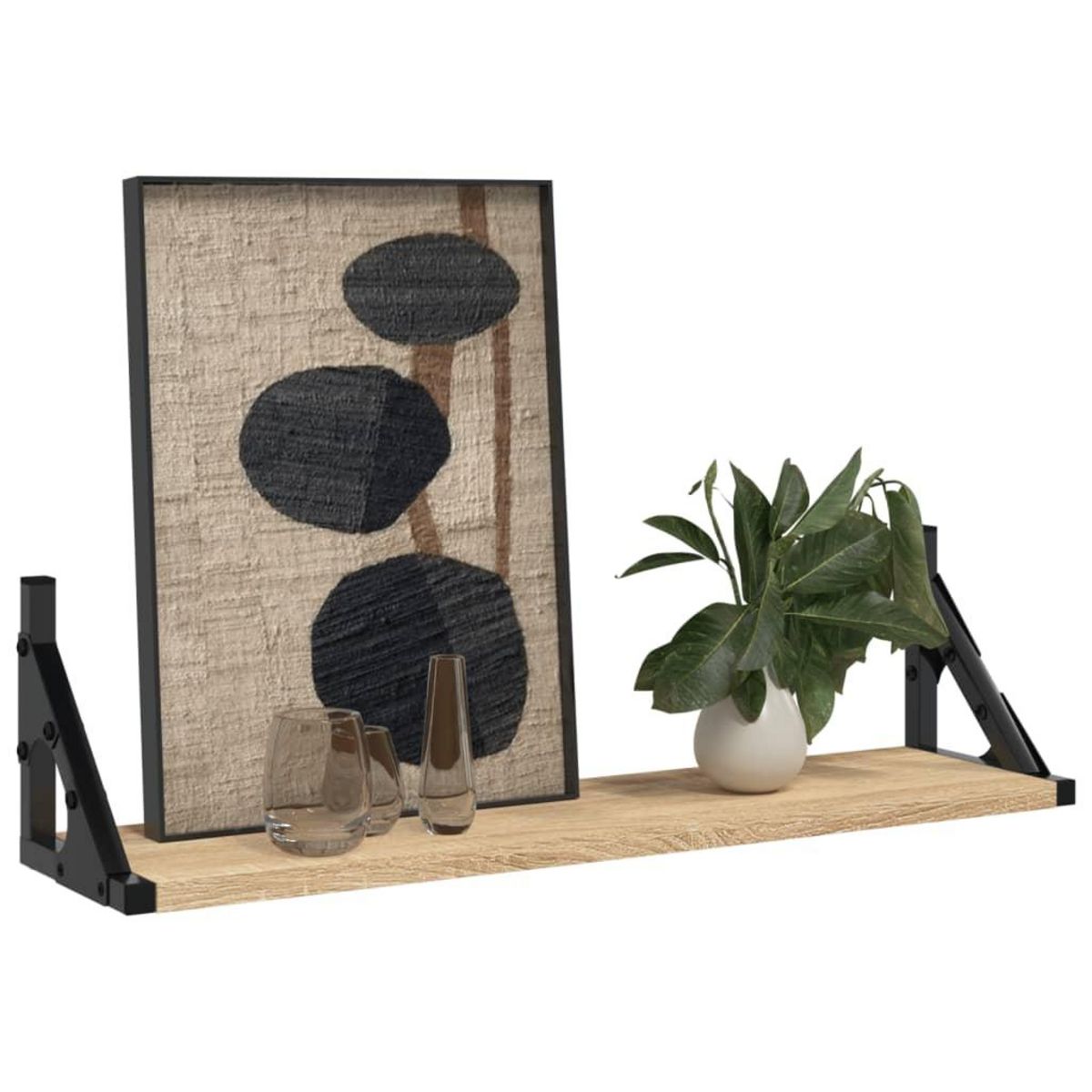 VIDAXL Etageres murales 2 pcs chene sonoma 60x15x15,5 cm