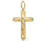 Voir la diapositive 1 : L'ATELIER D'AZUR Pendentif  - Médaille Christ sur la Croix Or 18 Carats 750 Jaune - Chaine Offerte