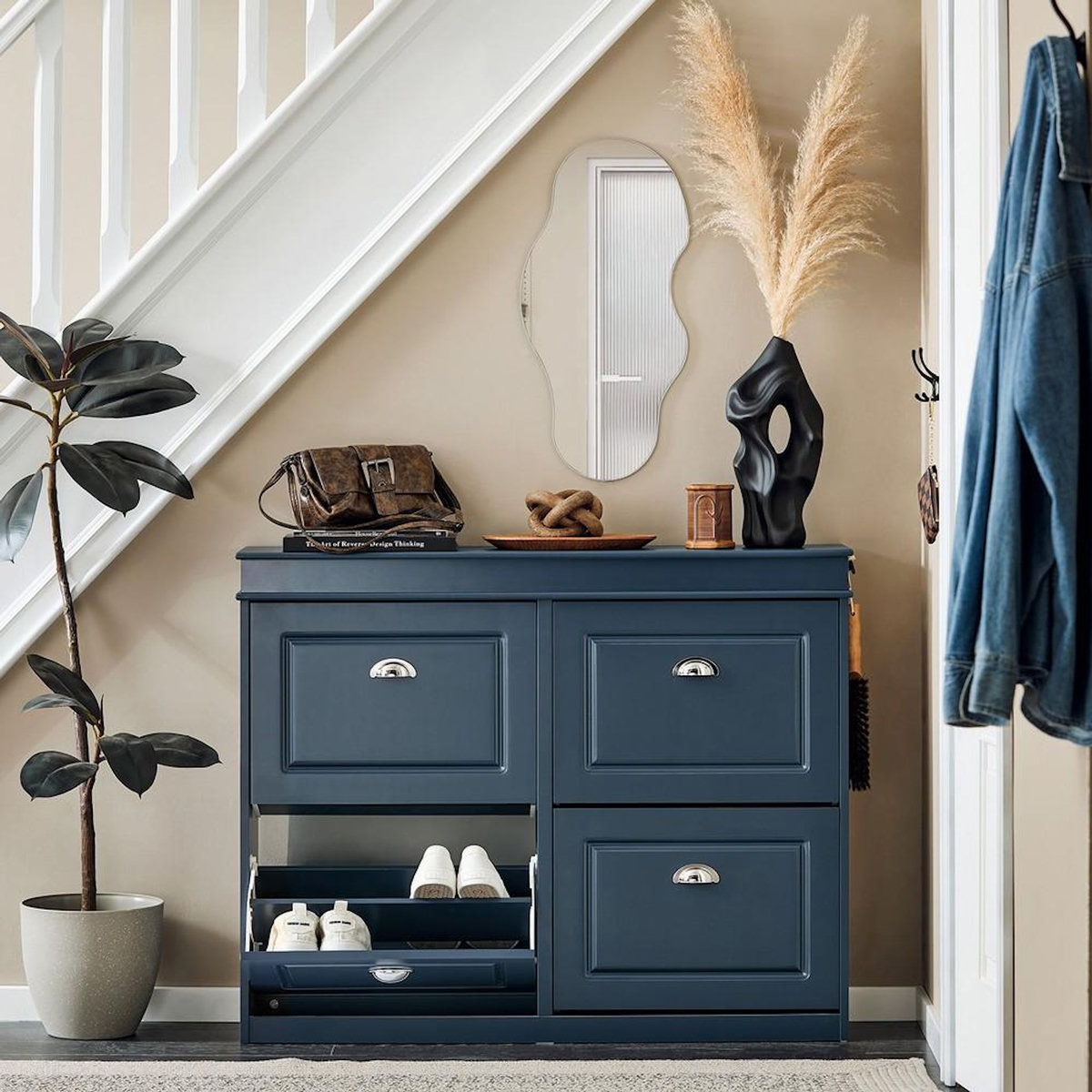 SOBUY SoBuy - Meuble À Chaussures à 4 tiroirs - Classique - FSR79