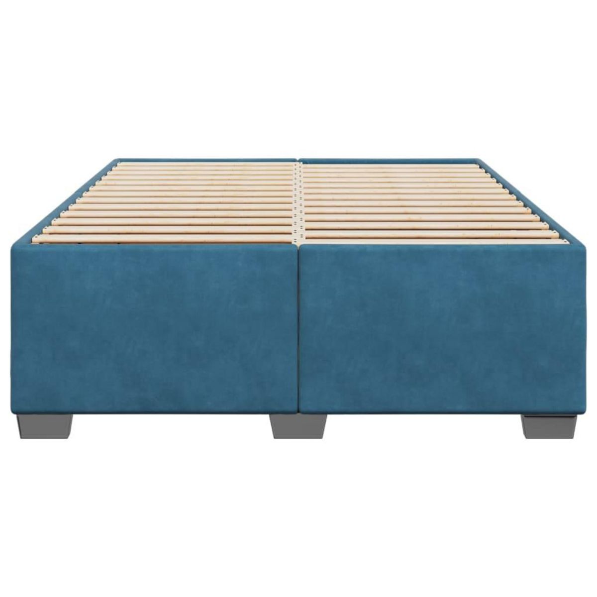 VIDAXL Cadre de lit sans matelas bleu 140x190 cm velours