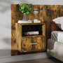 Voir la diapositive 3 : VIDAXL Tables de chevet murales 2 pcs Chene fume