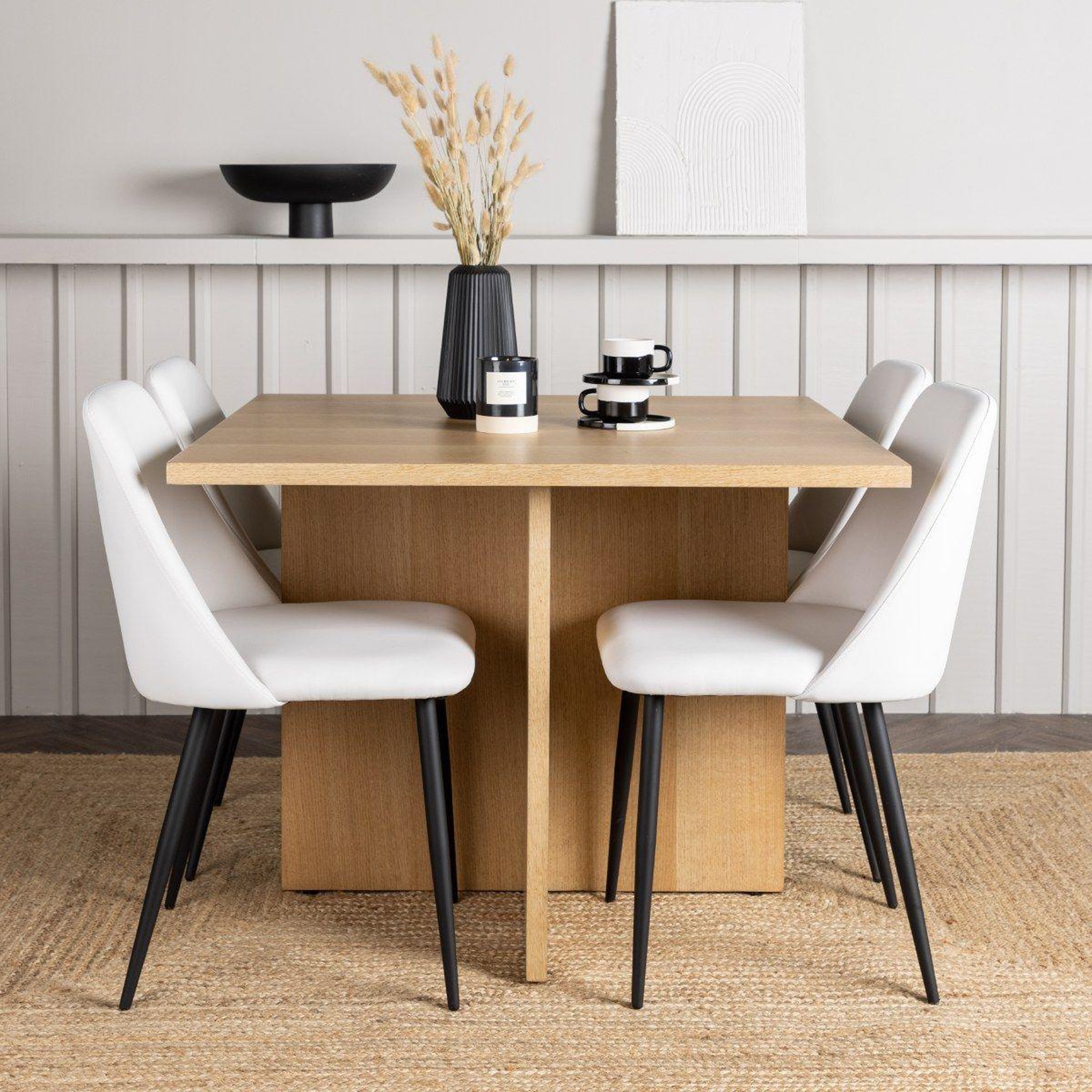 Voir la diapositive 3 : Paris Prix Table à manger design  leo  100cm naturel