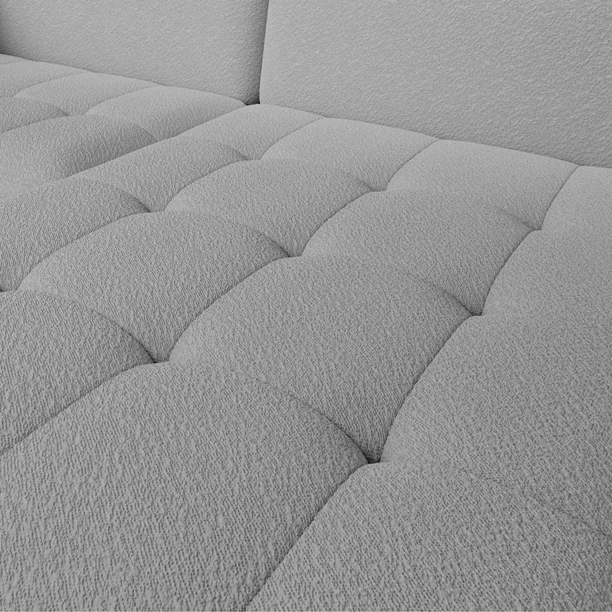 Voir la diapositive 4 : BEST MOBILIER Sagada - canapé d'angle droit 4 places - convertible avec coffre et têtières - en tissu bouclette