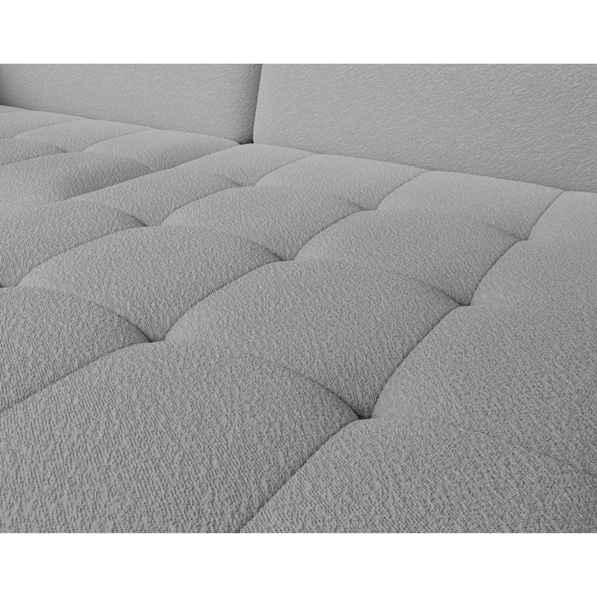 BEST MOBILIER Sagada - canapé d'angle droit 4 places - convertible avec coffre et têtières - en tissu bouclette