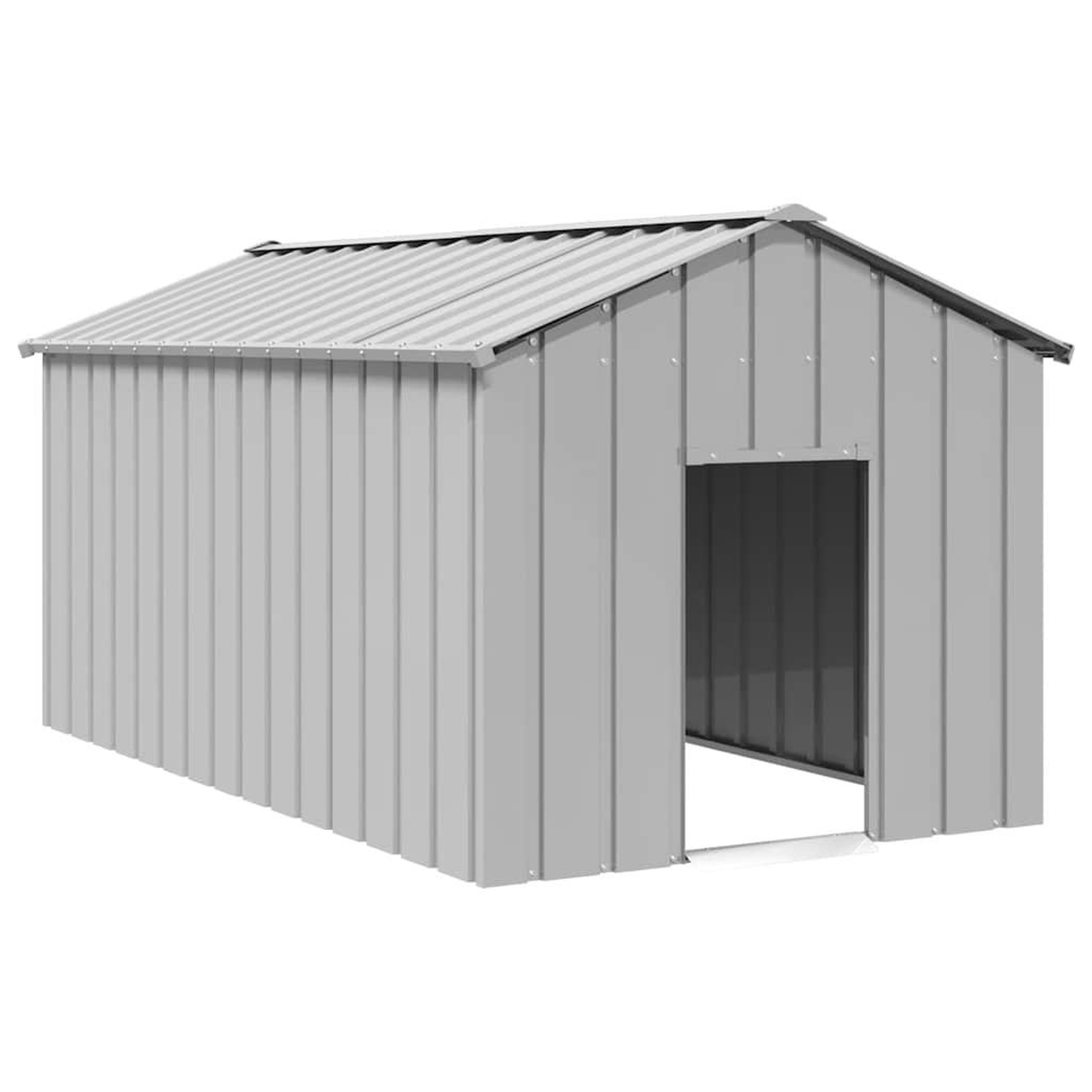 VIDAXL Niche pour chien avec toit noir 114x202x101 cm acier galvanise