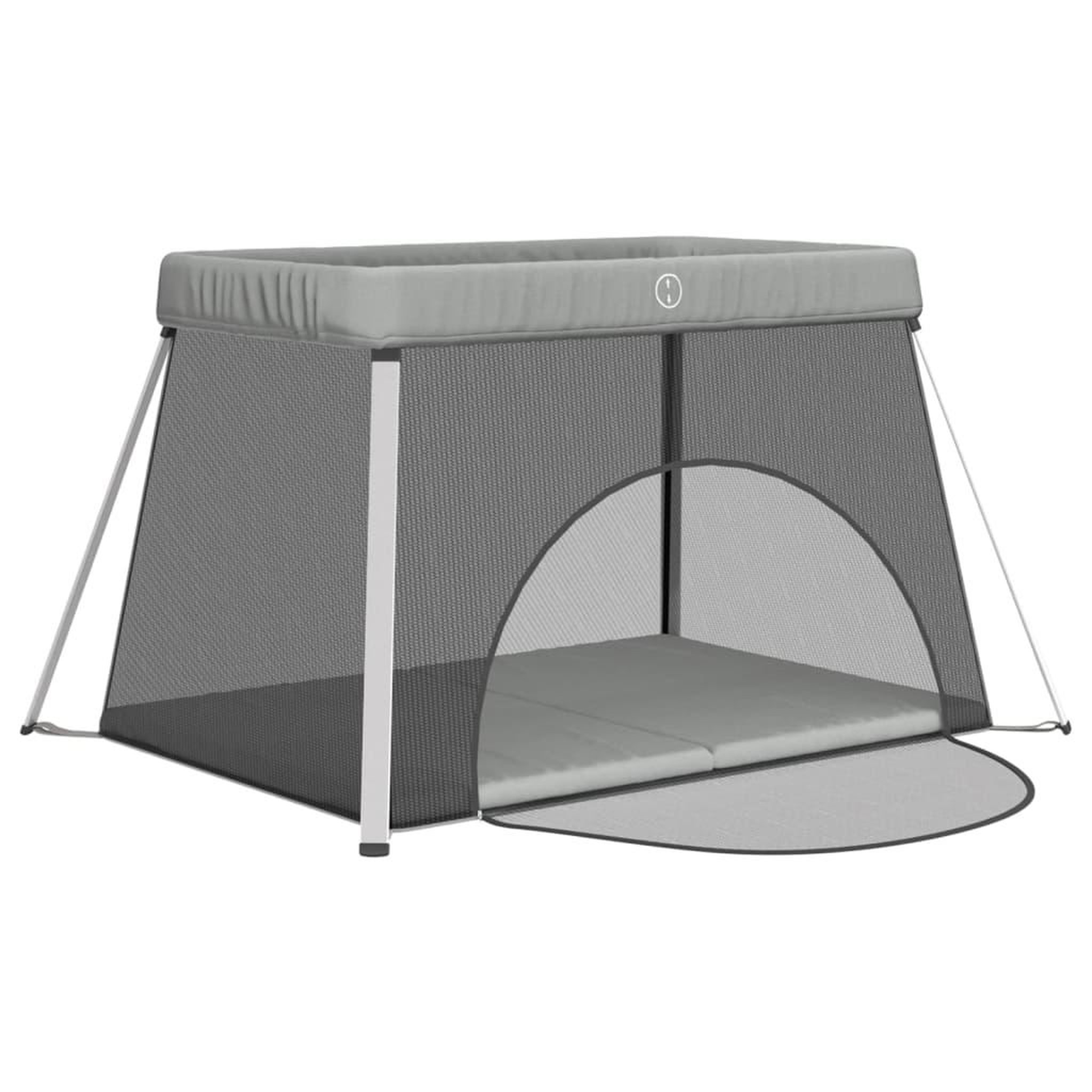 Voir la diapositive 4 : VIDAXL Parc pour bebe avec matelas Gris clair Tissu de lin