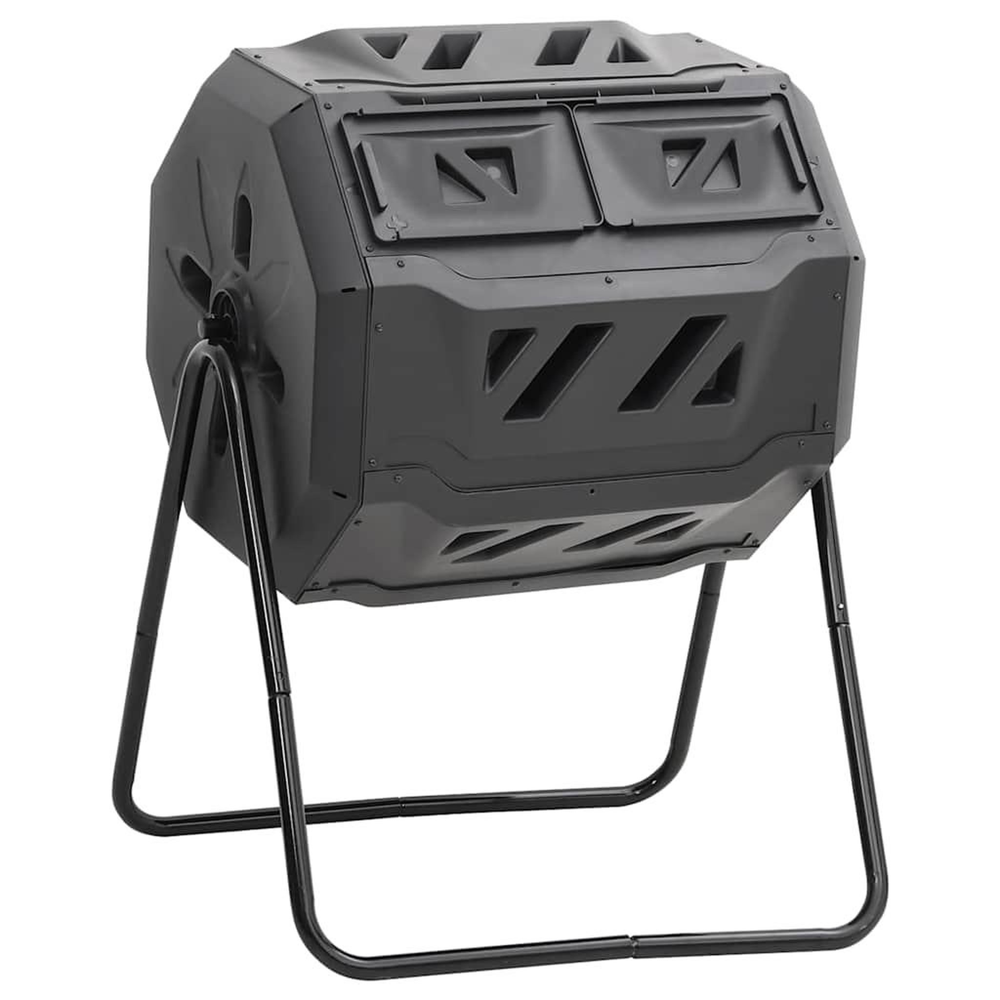 VIDAXL Bac a compost de jardin Noir 73x64x95 cm 160 L