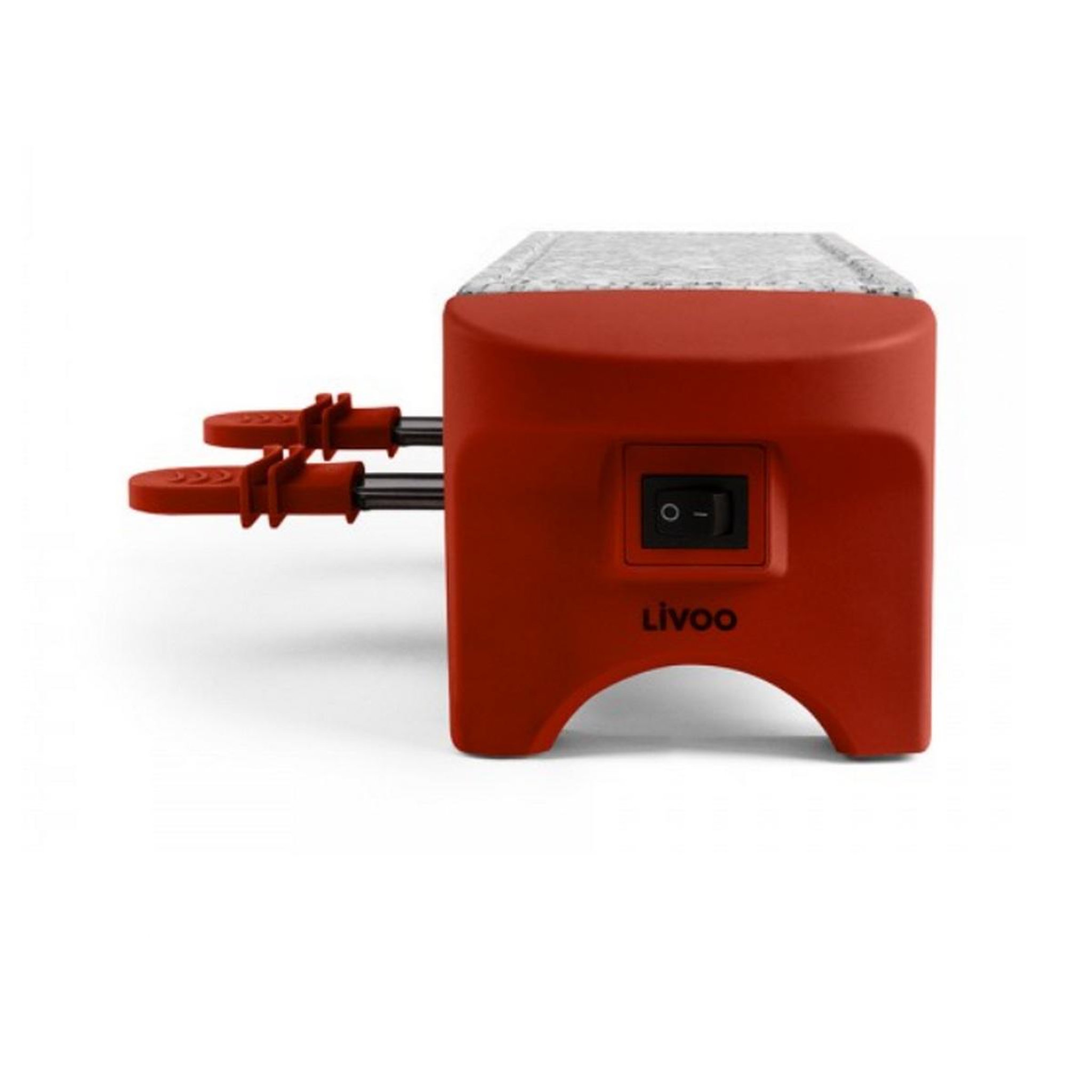 Voir la diapositive 5 : LIVOO Appareil à raclette 2 personnes 350w rouge - DOC156RO