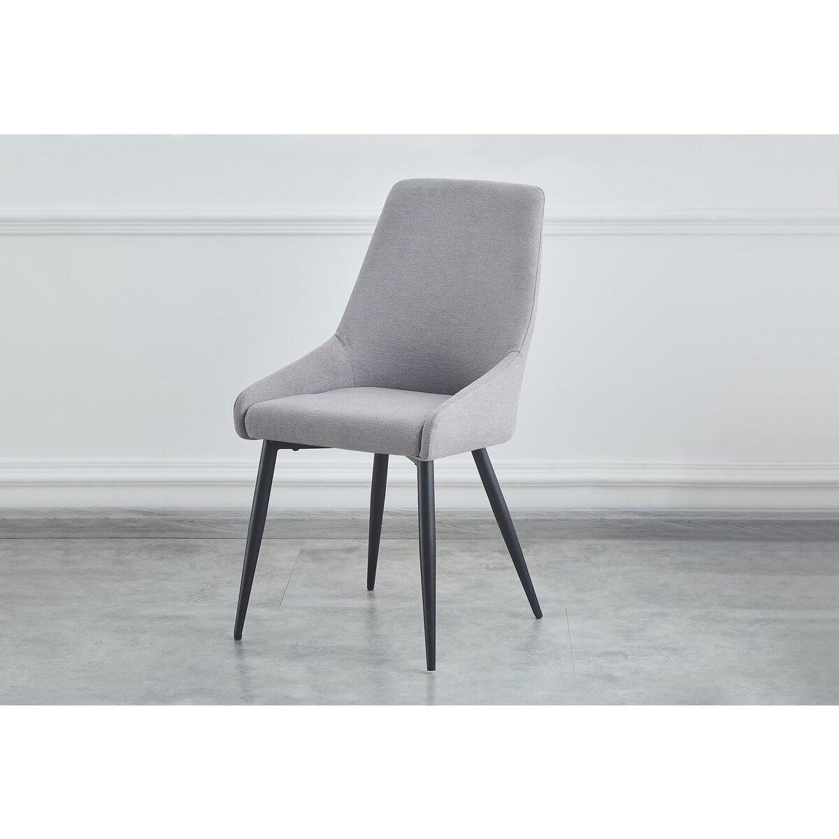 Habitat et Jardin Lot de 2 Chaises en tissu  Lyne  - Gris