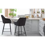 Voir la diapositive 6 : Paris Prix Lot de 2 Chaises de Bar Velours  Onika  105cm Noir