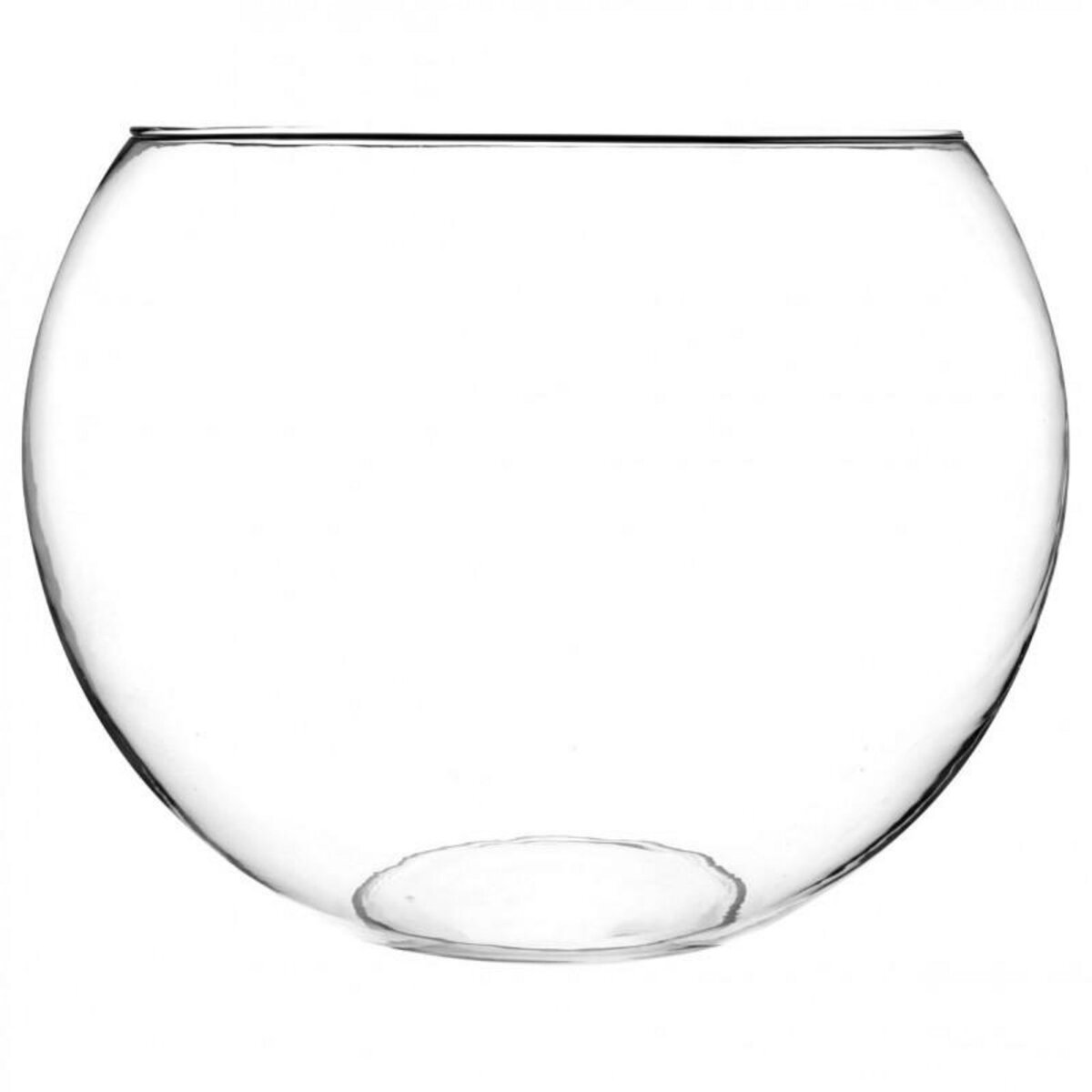  Vase en Verre  Boule  30cm Transparent