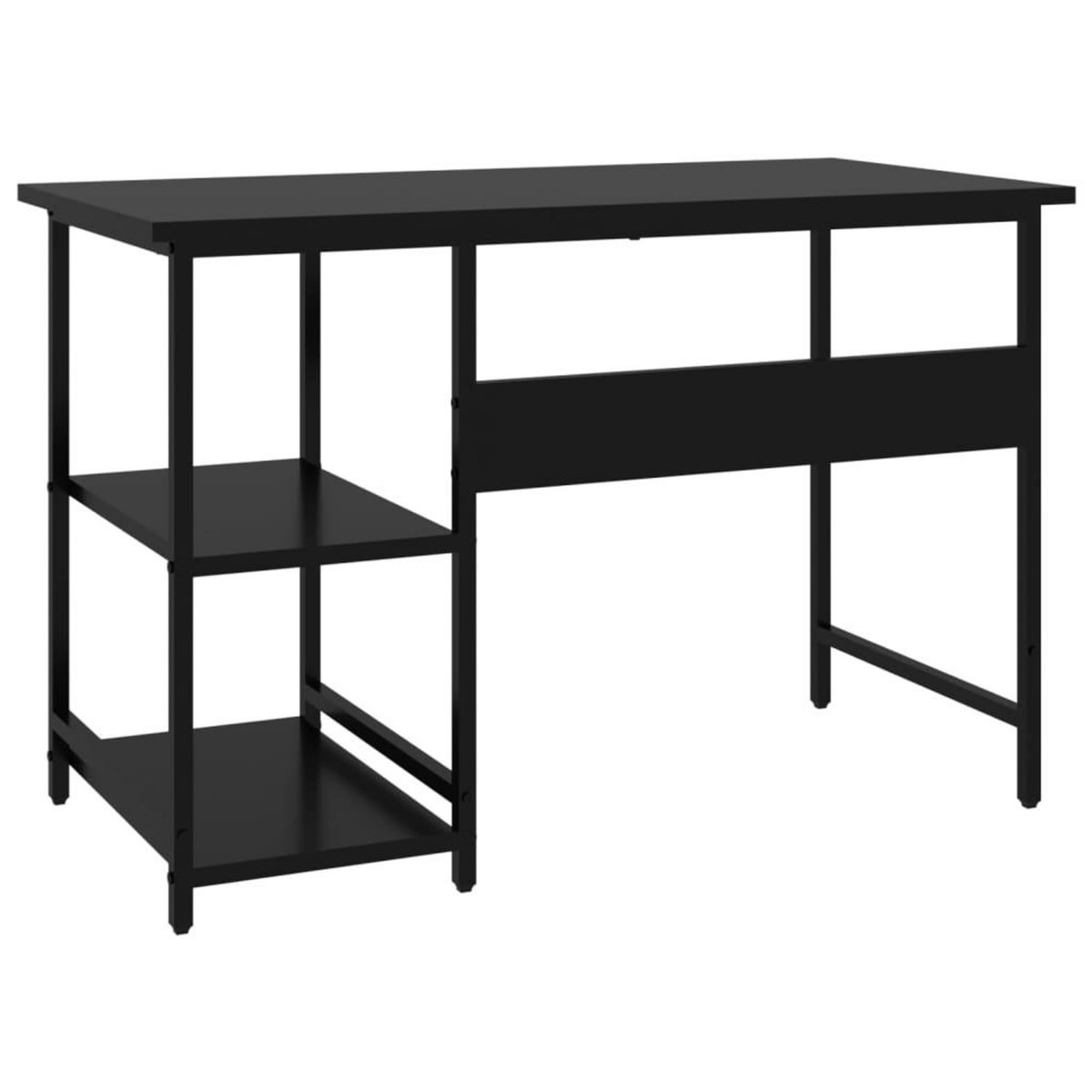 VIDAXL Bureau d'ordinateur Noir 105x55x72 cm MDF et metal