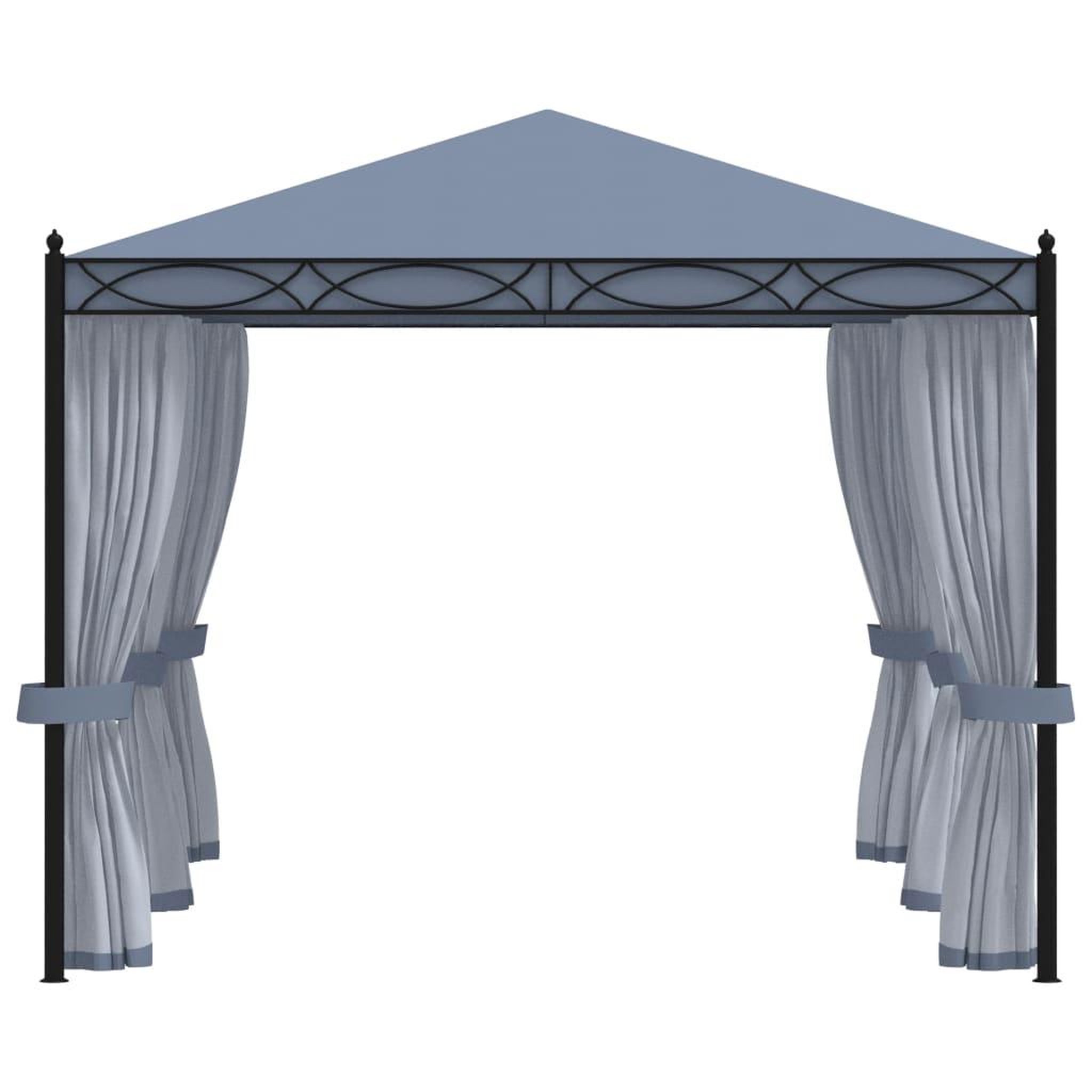Voir la diapositive 3 : VIDAXL Tonnelle avec moustiquaire 3x4 m anthracite acier