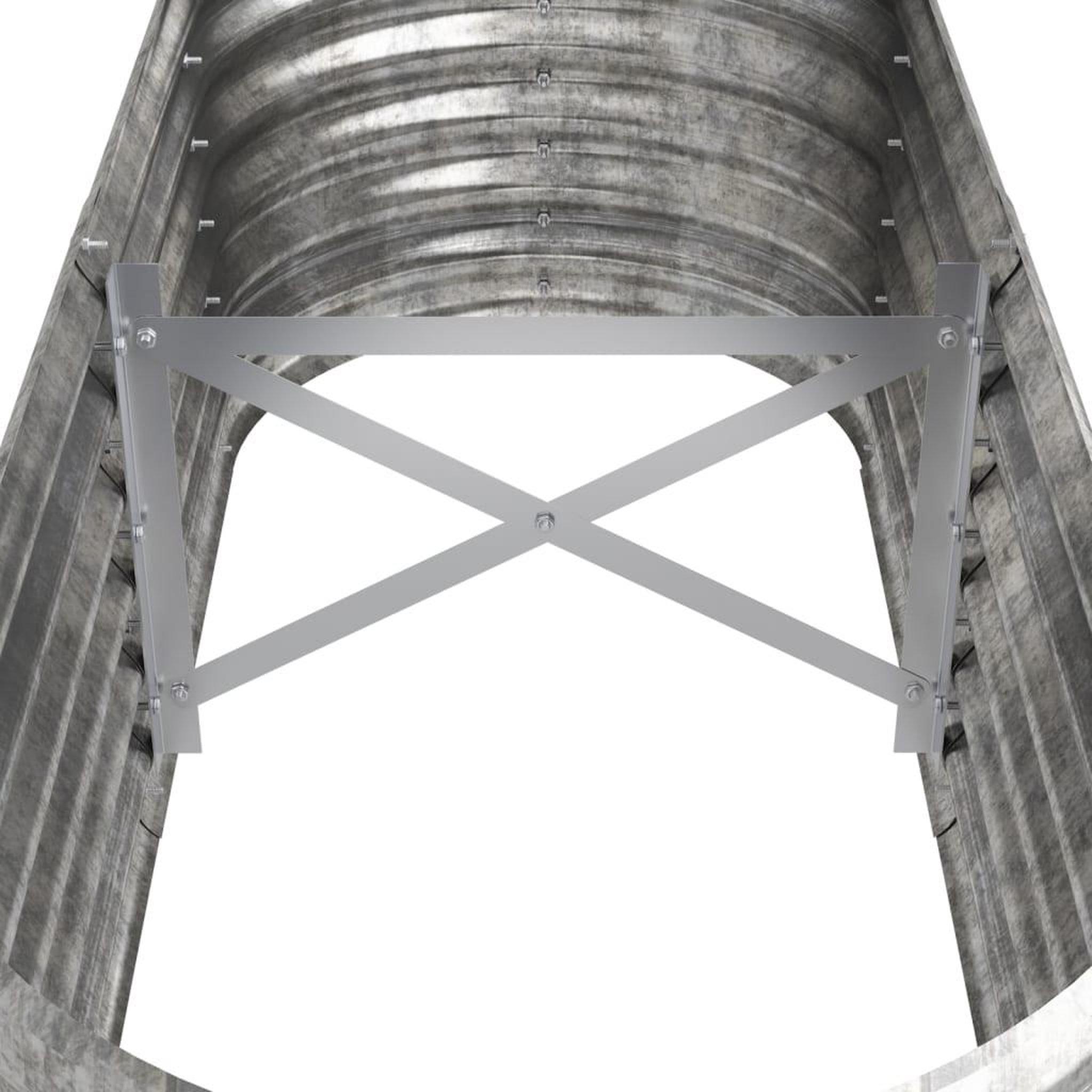 Voir la diapositive 5 : VIDAXL Lit sureleve de jardin Acier enduit de poudre Argente