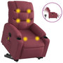 Voir la diapositive 2 : VIDAXL Fauteuil inclinable de massage electrique Rouge bordeaux Tissu