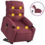 Voir la diapositive 2 : VIDAXL Fauteuil inclinable de massage electrique Rouge bordeaux Tissu