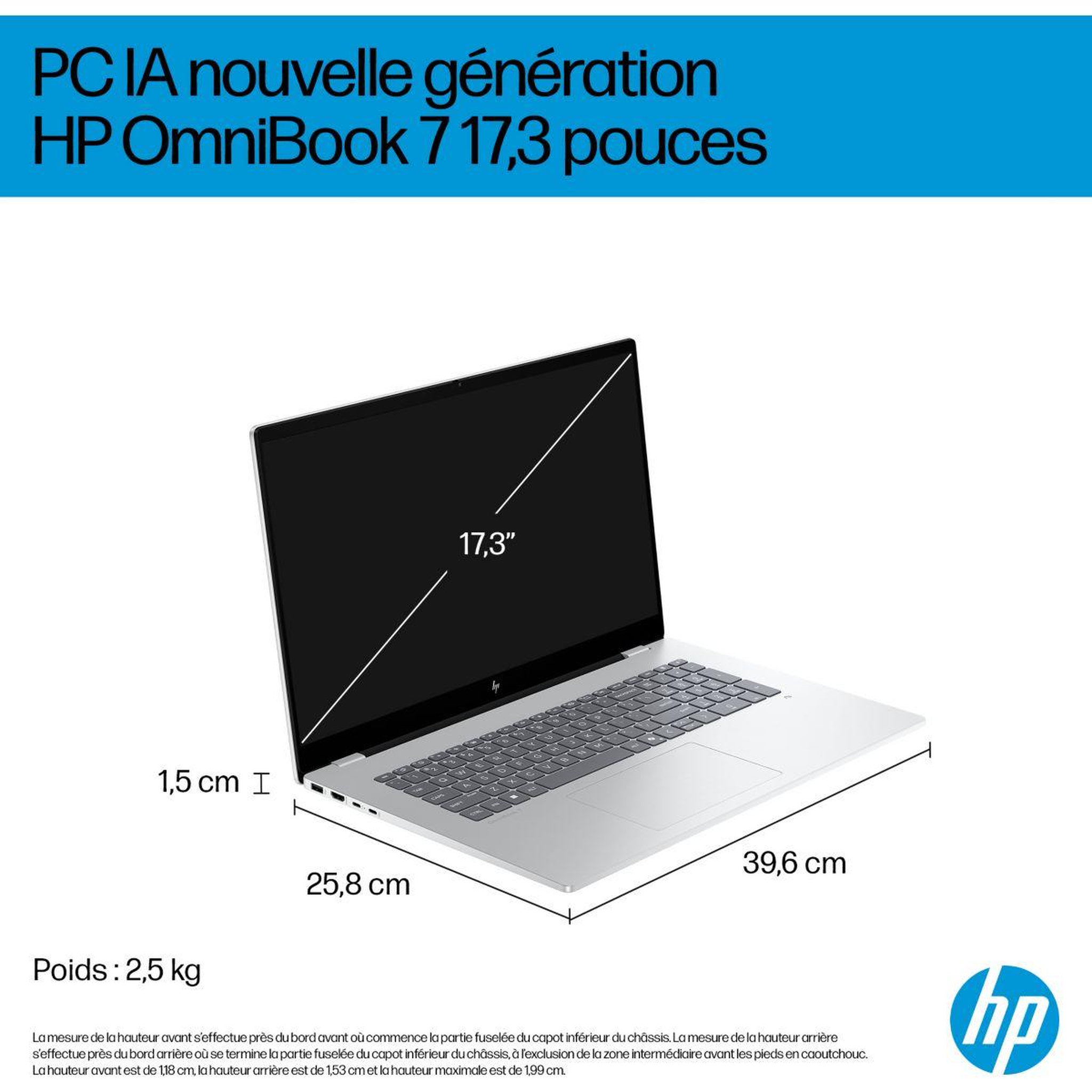 Voir la diapositive 4 : HP Ordinateur portable OmniBook 7 17-dc0003nf Copilot+PC