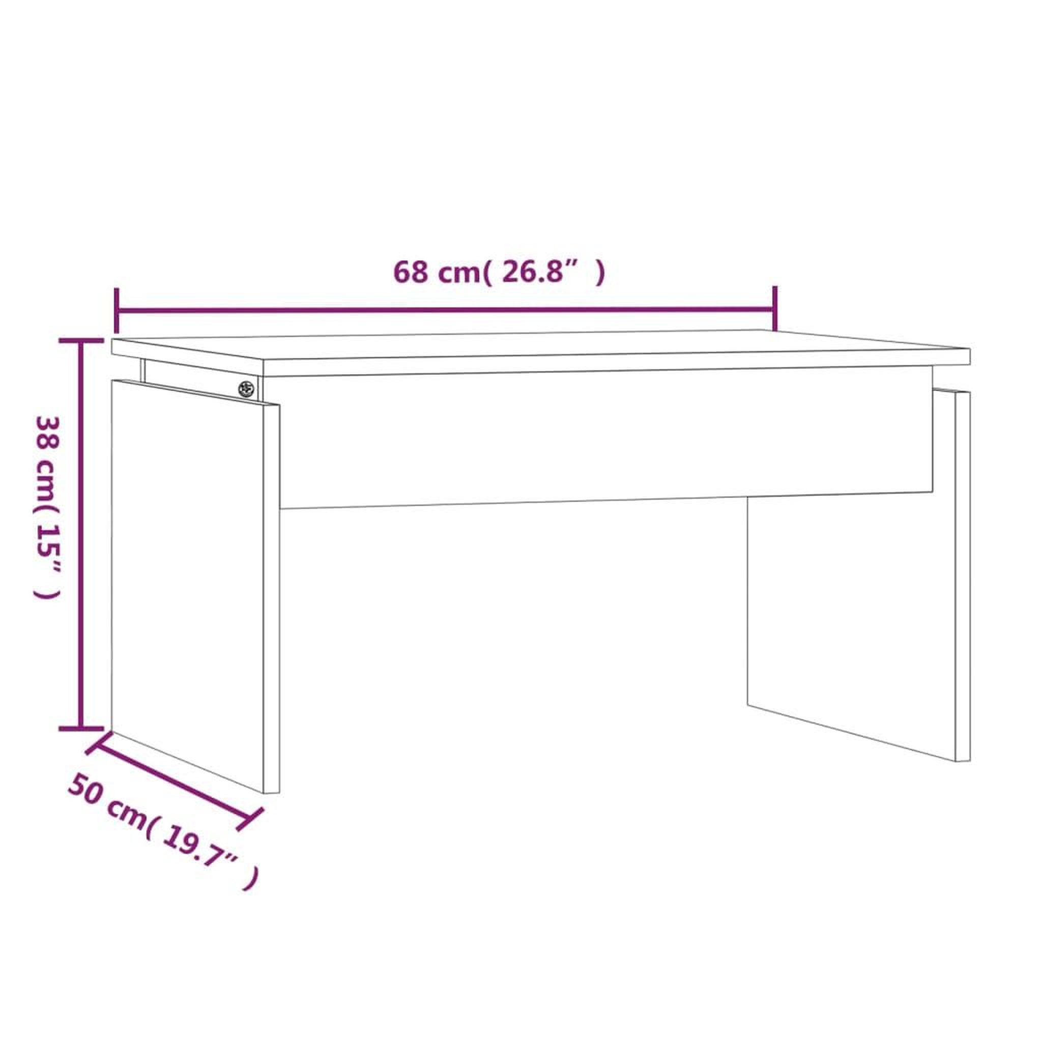 Voir la diapositive 6 : VIDAXL Table basse Chene marron 68x50x38 cm Bois d'ingenierie