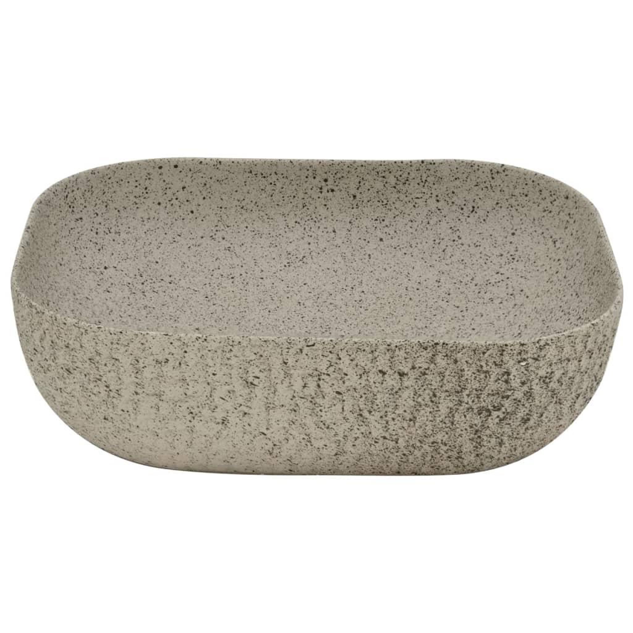 Voir la diapositive 4 : VIDAXL Vasque a poser gris rectangulaire 48x37,5x13,5 cm ceramique