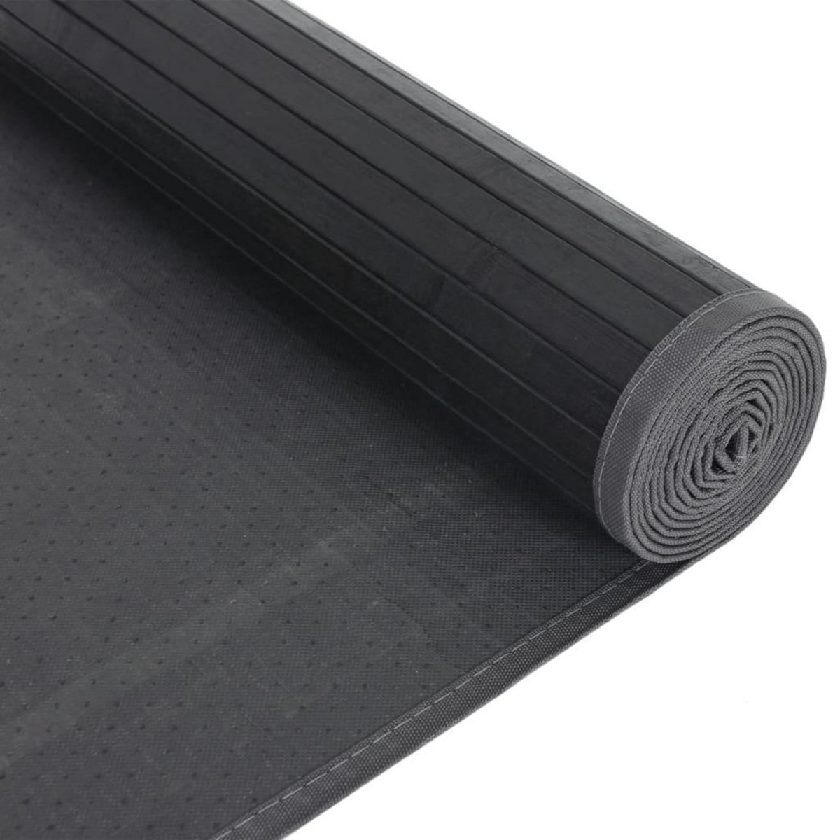 VIDAXL Tapis rectangulaire noir 80x100 cm bambou