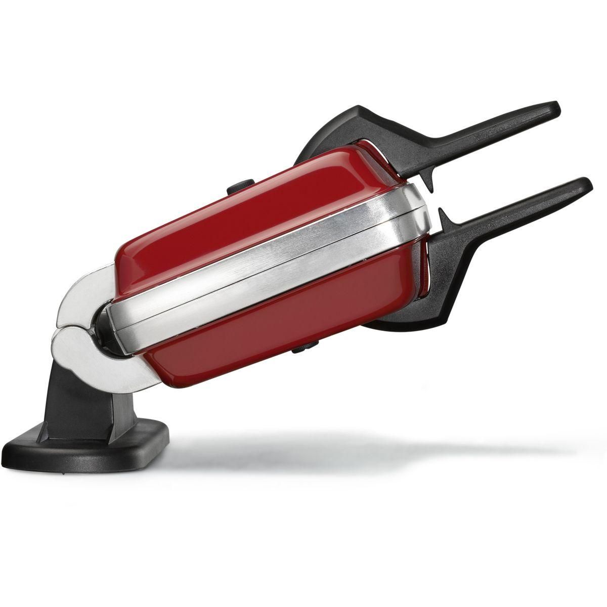 LAGRANGE Gaufrier super 2 antiadhésif rouge coeur