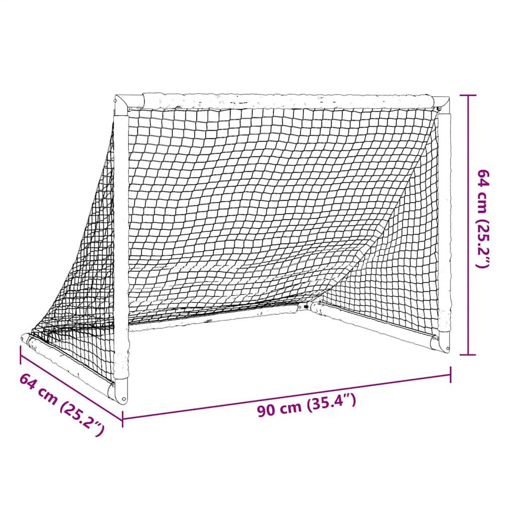 Voir la diapositive 6 : VIDAXL But de football pour enfants pliable noir 90x64x64 cm