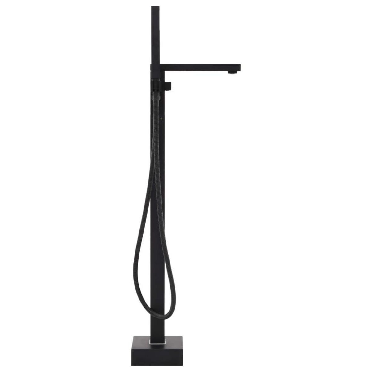 VIDAXL Robinet de baignoire sur pied Noir Acier inoxydable 90 cm