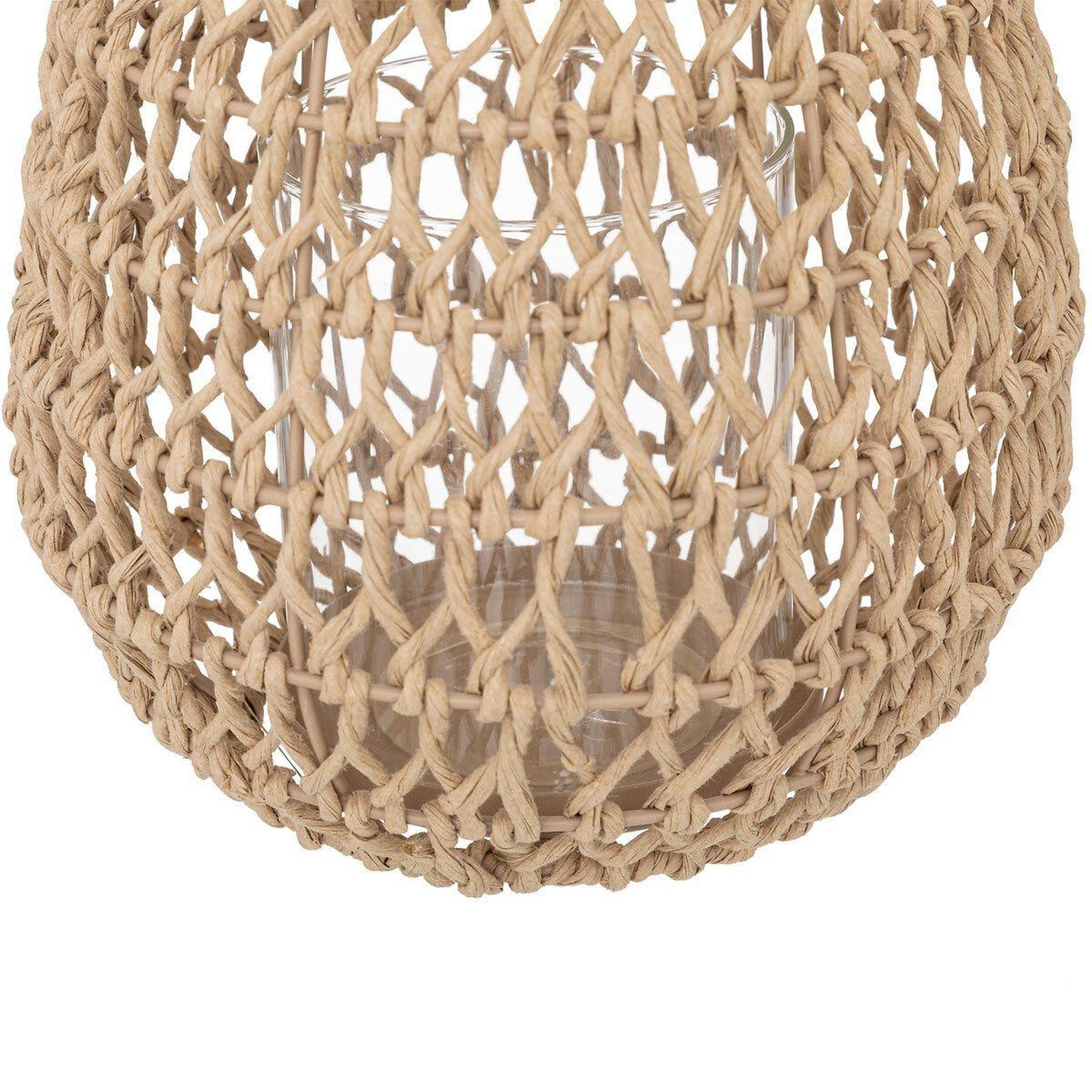 Voir la diapositive 2 : ATMOSPHERA Photophore design en métal  etel  23cm beige