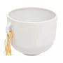 ATMOSPHERA Cache-Pot Déco en Céramique  Soleya  18cm Blanc